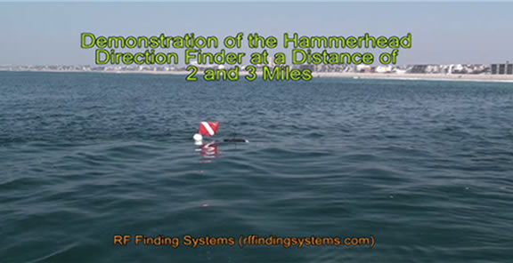 Hammerhead Radio Direction Finder Demonstration over water at 2 and 3 miles